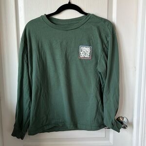 Girl’s Green Vans Long-Sleeved Tee
